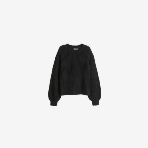 Sweater len đen